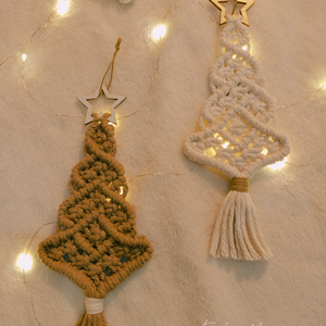 Makram fenyőfa  - karácsony - karácsonyi lakásdekoráció - karácsonyi lakásdíszek - Meska.hu