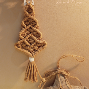 Makram fenyőfa  - karácsony - karácsonyi lakásdekoráció - karácsonyi lakásdíszek - Meska.hu