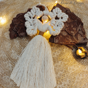 Makram angyalka  - karácsony - karácsonyi lakásdekoráció - karácsonyi lakásdíszek - Meska.hu