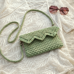 Egyedi makramé női táska � Kézzel készült bohém válltáska � Természetes stílusú kiegészítő - táska & tok - kézitáska & válltáska - alkalmi táska - Meska.hu