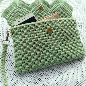 Egyedi makramé női táska � Kézzel készült bohém válltáska � Természetes stílusú kiegészítő - táska & tok - kézitáska & válltáska - alkalmi táska - Meska.hu