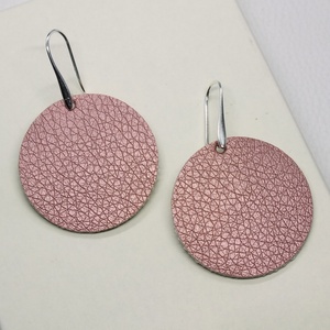 Kerek Rose Gold fülbevaló, 3,5 cm - ékszer - fülbevaló - lógós kerek fülbevaló - Meska.hu