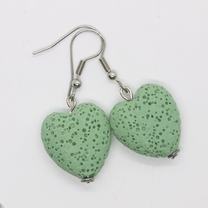 Lávakő fülbevaló, 1 pár a választott színben - ékszer - fülbevaló - lógó fülbevaló - Meska.hu