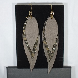 Kávébarna Fisolya fülbevaló - 12 cm - Meska.hu