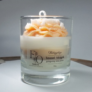 Illatgyertya, tavaszi virágok - Meska.hu