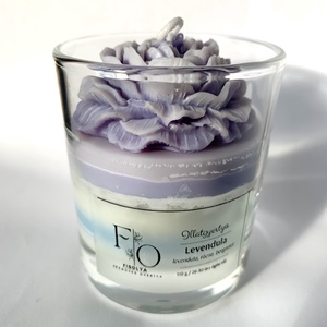 Kézműves illatgyertya, levendula - Meska.hu