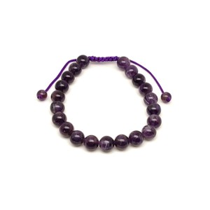 Ametiszt csúszócsomós golyó karkötő 8 mm, Ékszer, Karkötő, Ásványkarkötő, , MESKA