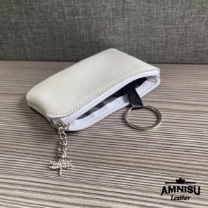 Fehér egy cipzáras kulcstartó A3002 - táska & tok - kulcstartó & táskadísz - kulcstartó - Meska.hu