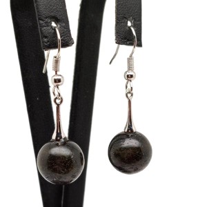Fülbevaló golyó labradorit kis pálca lógós 12-13mm, Ékszer, Fülbevaló, Lógó fülbevaló, , MESKA