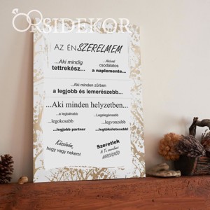 SZERELMEMNEK Ajándék tábla, Otthon & Életmód, Dekoráció, Kép & Falikép, Táblakép, , MESKA