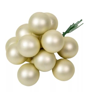 Üveggömb pick 2 cm - fehérmenta - matt 12 db, Kellékek & szerszámok, Dekorációs kellékek, Üveggömb pick, , MESKA