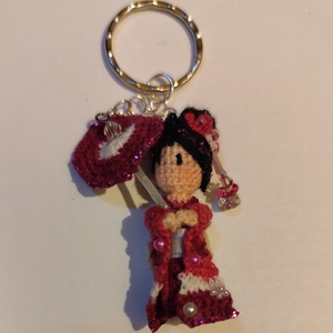 Geisha kulcstartó - Meska.hu