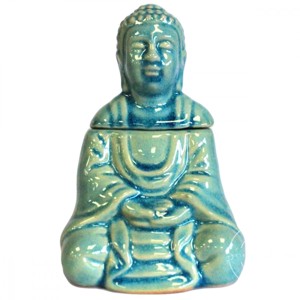 Ülő Buddha két részes aromalámpa - Kék - Meska.hu