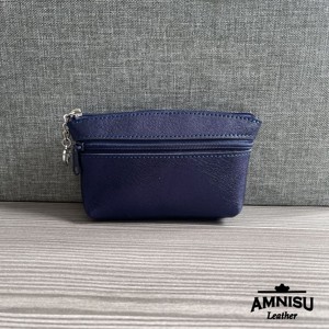 Metál sötétkék kettő cipzáras kulcstartó B6012 - táska & tok - kulcstartó & táskadísz - kulcstartó - Meska.hu