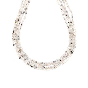 Holdkő fehér fazettált golyó 2mm� ékszerkészítő alapanyag (füzér) - Meska.hu