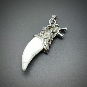 Karom fém farkas howlit medál 2x5,5cm, Ékszer, Nyaklánc, Medál, , MESKA
