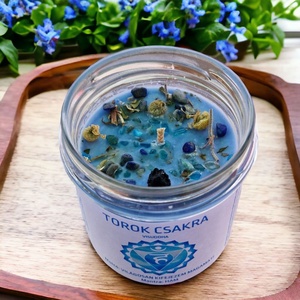 Torok csakra gyertya - otthon & életmód - gyertya, illat, aroma - gyertya - Meska.hu
