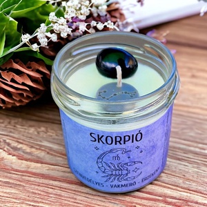 Skorpió horoszkóp gyertya, Otthon & Életmód, Gyertya, illat, aroma, Gyertya, Gyertya-, mécseskészítés, MESKA
