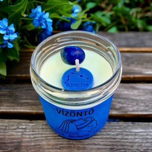 Vízöntő horoszkóp gyertya - otthon & életmód - gyertya, illat, aroma - gyertya - Meska.hu