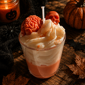 Halloweeni habos illatgyertya , Otthon & Életmód, Gyertya, illat, aroma, Gyertya, Gyertya-, mécseskészítés, MESKA