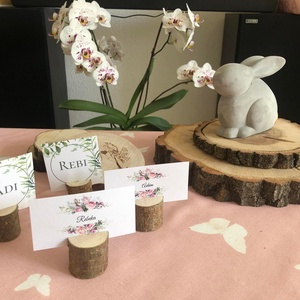 Esküvői ültetőkártya tartó - esküvő - meghívó & kártya - ültetési rend - Meska.hu