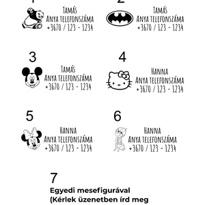 Ideiglenes tetoválás, szülő telefonszámával (3 db / csomag) - művészet - grafika & illusztráció - művészi nyomat - Meska.hu