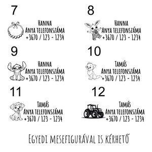 Ideiglenes tetoválás, szülő telefonszámával (3 db / csomag) - Meska.hu