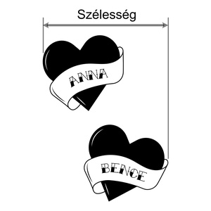 Egyedi Ideiglenes Tetoválás Pároknak (2 db / csomag) - művészet - grafika & illusztráció - művészi nyomat - Meska.hu