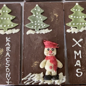 Karácsonyi táblás csoki - élelmiszer - édesség - kézműves csokoládé - Meska.hu