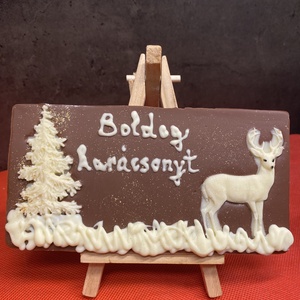 Karácsonyi táblás csoki - élelmiszer - édesség - kézműves csokoládé - Meska.hu