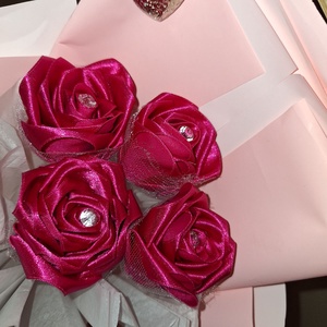 Pink örök rózsa csokor - otthon & életmód - dekoráció - virágdísz és tartó - csokor & virágdísz - Meska.hu