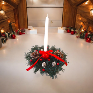 Karácsonyi asztaldísz gyertyával, Karácsony, Adventi díszek, Adventi asztaldísz, , MESKA