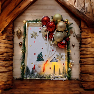 Karácsonyi Fali Dísz � Lámpás Télapóval  - otthon & életmód - dekoráció - fali és függő dekoráció - falra akasztható dekor - Meska.hu