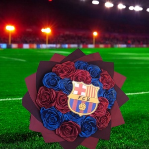 Barcelonás örök rózsa csokor - Tökéletes ajándék, ha a futball több mint hobbi - otthon & életmód - virágdekoráció - virágok - virágcsokor - Meska.hu