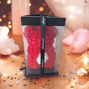 Örökrózsa maci prémium díszdobozban � Limitált Valentin-napi kiadás  - Meska.hu