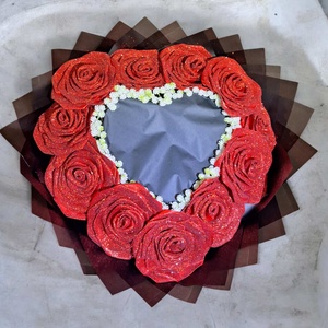 Burning Bouquet Classic � Égő szív örökrózsa csokor (11 szál) - esküvő - menyasszonyi- és dobócsokor - Meska.hu