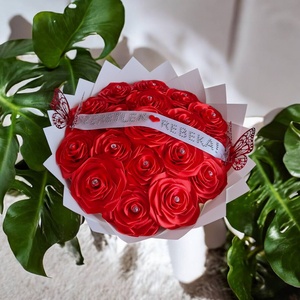 Személyre szabható piros örökrózsacsokor � örök szerelem ajándéka - otthon & életmód - virágdekoráció - virágok - virágcsokor - Meska.hu