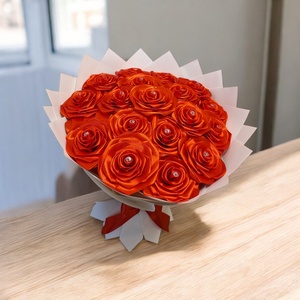 18 szálas piros örökrózsa csokor � kézzel készült ajándék, Otthon & Életmód, Virágdekoráció, Virágok, Virágcsokor, Virágkötés, MESKA