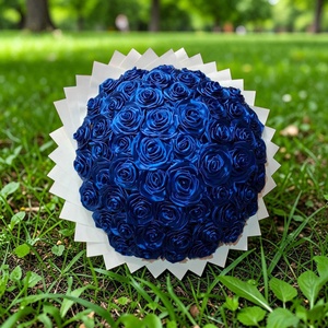 Óriás rózsacsokor � 56 szálas tengerészkék, 70 cm átmérőjű � Prémium kézműves ajándék, Otthon & Életmód, Virágdekoráció, Virágok, Virágcsokor, Virágkötés, MESKA