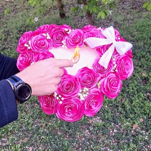 Szív alakú örökrózsa box - �Köszönöm, hogy felneveltél!� � Anyák napi ajándék - otthon & életmód - virágdekoráció - virágok - virágbox - Meska.hu