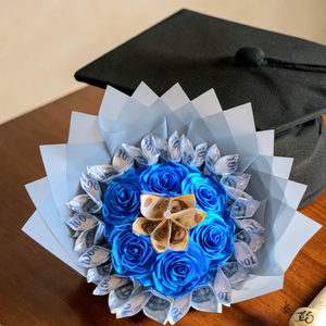 Ballagási királykék örökrózsa csokor pénzrózsával - pénzátadó ajándék ballagásra, Otthon & Életmód, Virágdekoráció, Virágok, Virágcsokor, Virágkötés, Ballagásra vagy diplomaosztóra készülsz?

Lepd meg a ballagót egy igazán különleges ajándékkal!

Ez..., MESKA