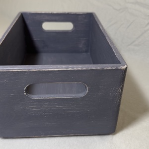 Levendulalila vintage fa tárolódoboz 30 x 20 x 13,5 cm - otthon & életmód - tárolás & rendszerezés - láda - Meska.hu