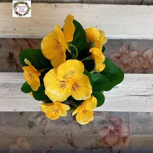 Sárga Árvácska Bögredísz  - otthon & életmód - dekoráció - asztal és polc dekoráció - asztaldísz - Meska.hu