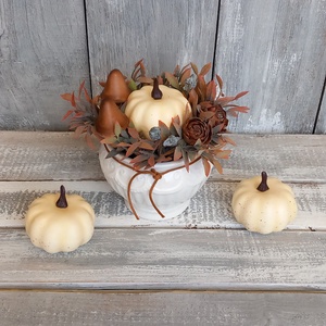   Őszi Gombák Ünneplőben  - Őszi Asztaldísz/ Dísztökös Asztaldísz /Őszi Gombás Asztaldísz - otthon & életmód - dekoráció - asztal és polc dekoráció - asztaldísz - Meska.hu