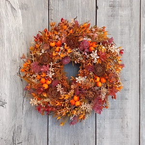 Színes Ősz - Őszi Kopogtató/Őszi Falidísz/ Őszi Koszorú/Bogyós Ajtódísz/Őszi Ajtódísz - otthon & életmód - dekoráció - ajtó- és ablak dekoráció - ajtódísz & kopogtató - Meska.hu