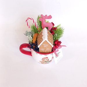   Mézi Bögre - Karácsonyi Asztaldísz/Téli Asztaldísz/Bögrés Asztaldísz - otthon & életmód - dekoráció - asztal és polc dekoráció - asztaldísz - Meska.hu