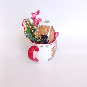   Mézi Bögre - Karácsonyi Asztaldísz/Téli Asztaldísz/Bögrés Asztaldísz - otthon & életmód - dekoráció - asztal és polc dekoráció - asztaldísz - Meska.hu