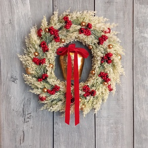 Behavazott Karácsony- Karácsonyi Kopogtató/Téli Kopogtató /Téli Ajtódísz/Karácsonyi Ajtódísz/Falidísz/ - karácsony - karácsonyi lakásdekoráció - karácsonyi ajtódíszek - Meska.hu