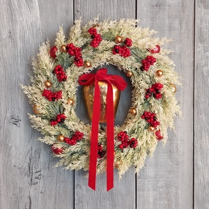 Behavazott Karácsony- Karácsonyi Kopogtató/Téli Kopogtató /Téli Ajtódísz/Karácsonyi Ajtódísz/Falidísz/ - karácsony - karácsonyi lakásdekoráció - karácsonyi ajtódíszek - Meska.hu