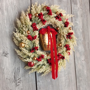 Behavazott Karácsony- Karácsonyi Kopogtató/Téli Kopogtató /Téli Ajtódísz/Karácsonyi Ajtódísz/Falidísz/ - karácsony - karácsonyi lakásdekoráció - karácsonyi ajtódíszek - Meska.hu